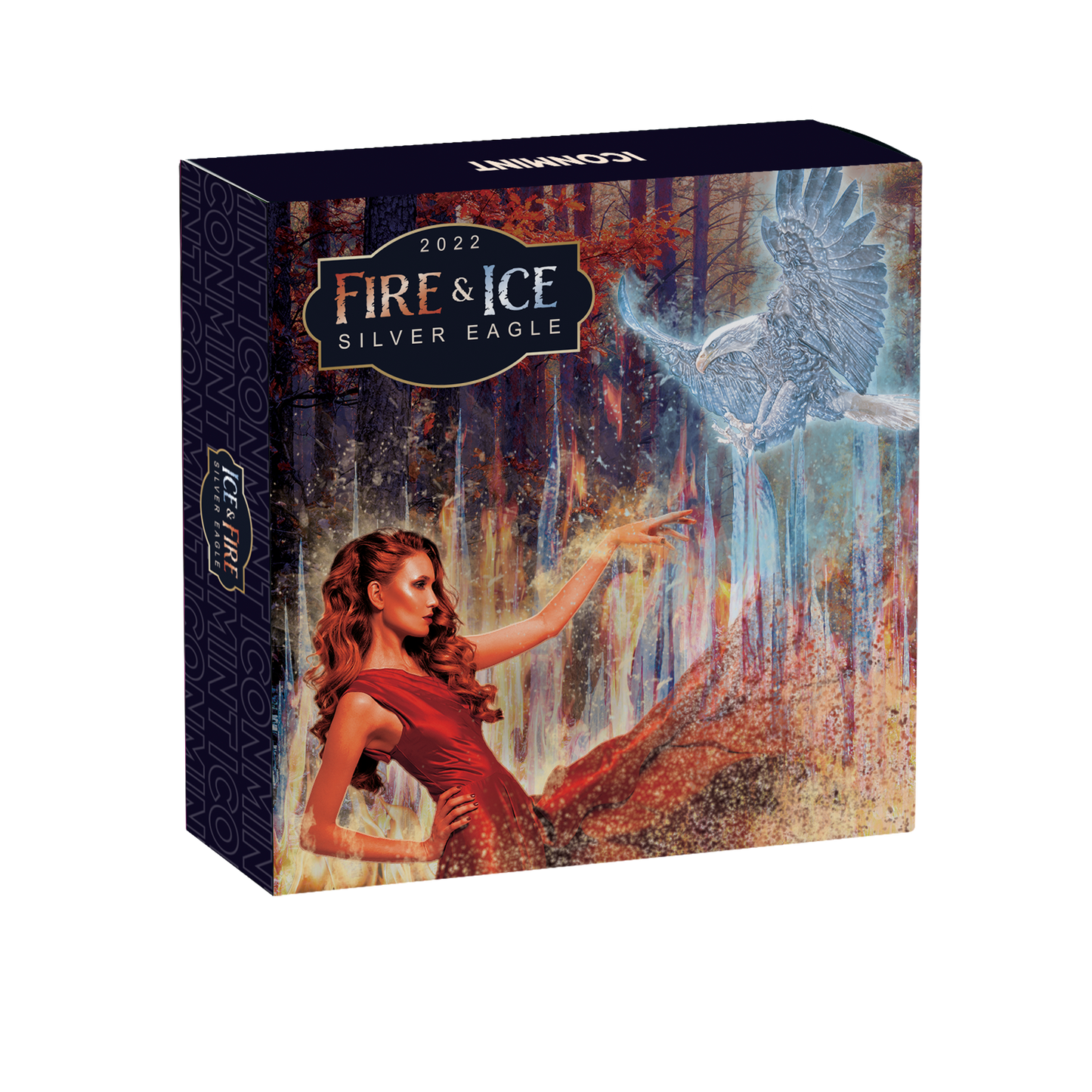 PREORDER - 2022 Fire & Ice Silver Eagle - Icon Mint