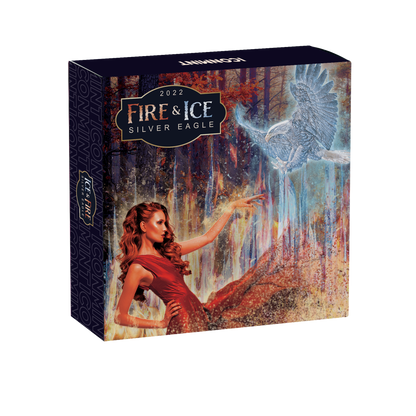PREORDER - 2022 Fire & Ice Silver Eagle - Icon Mint
