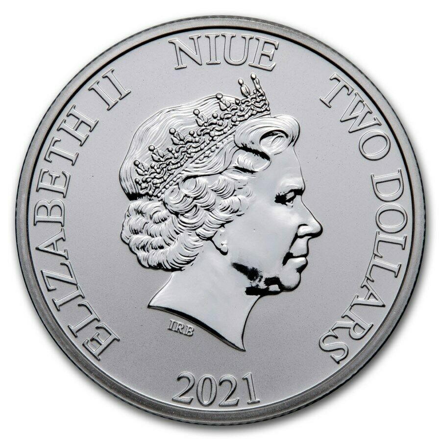 2021 Hawksbill Turtle 1 oz Silver -  New Zealand - Brilliant Uncirculated