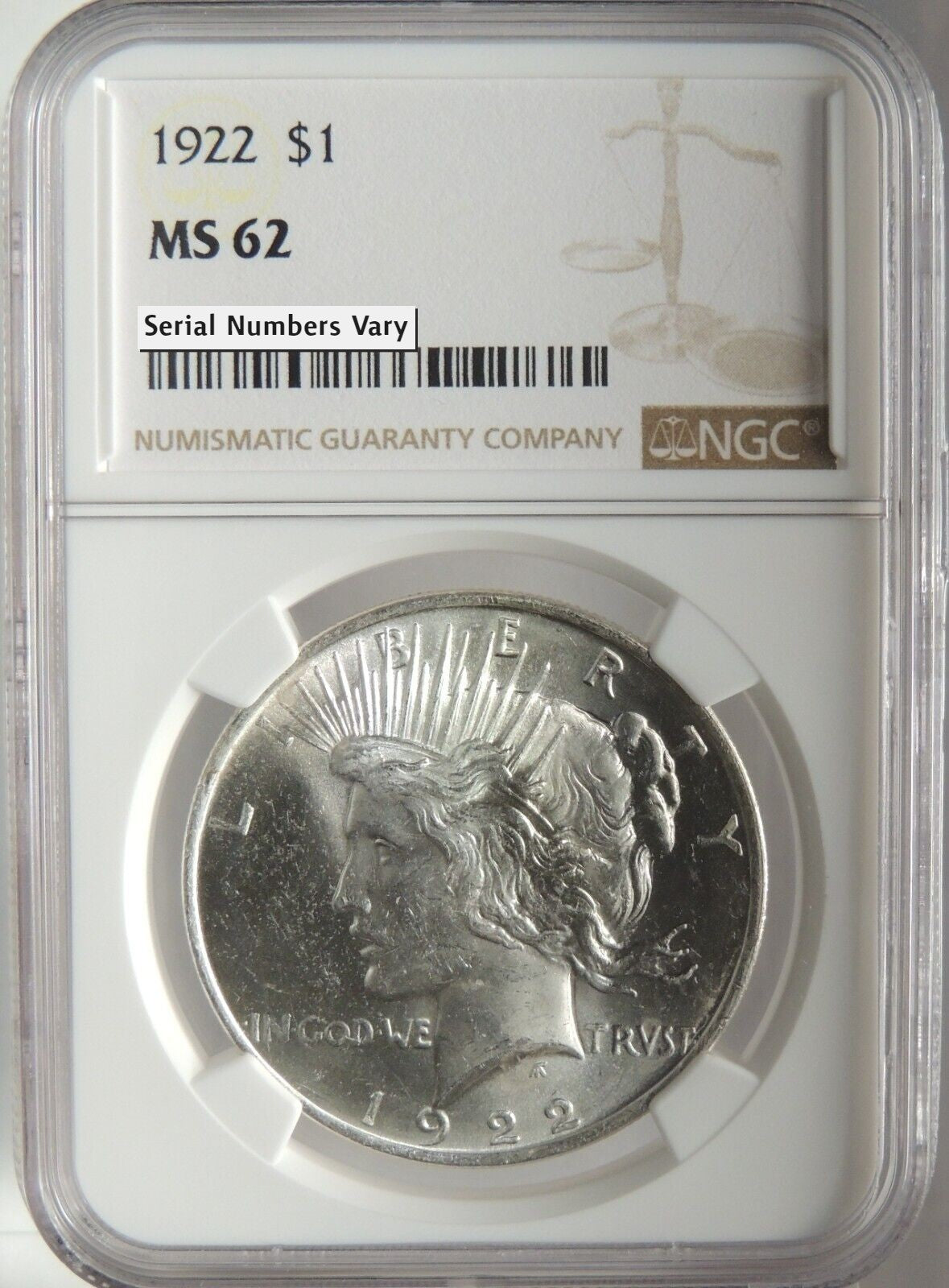 1923 Peace Dollar- NGC MS62