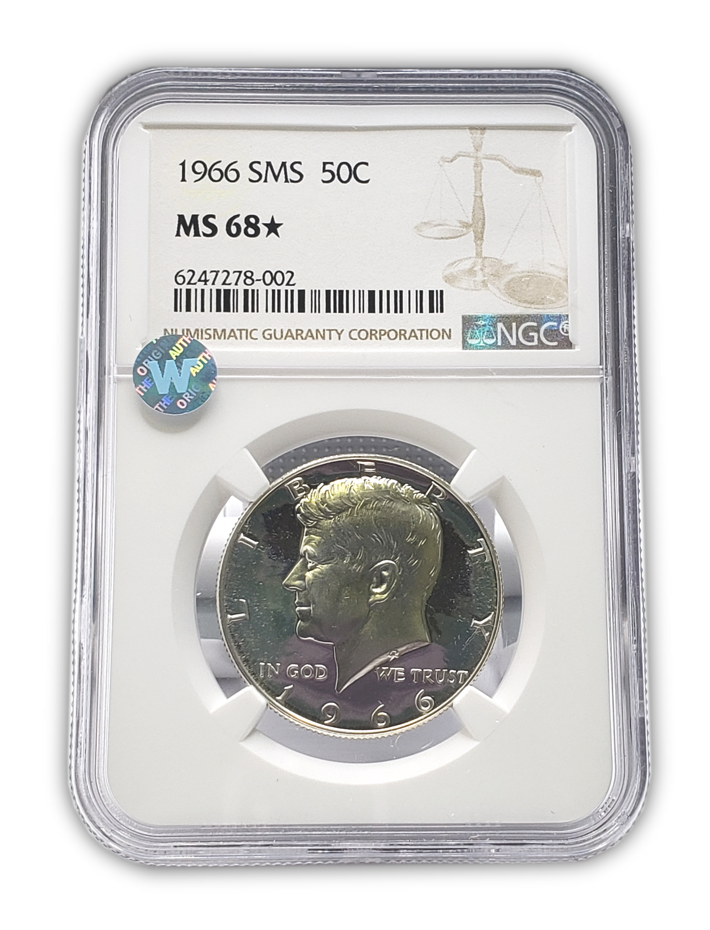 1966 Kennedy Half Dollar - Special Mint Set - NGC MS68 Star Sight White