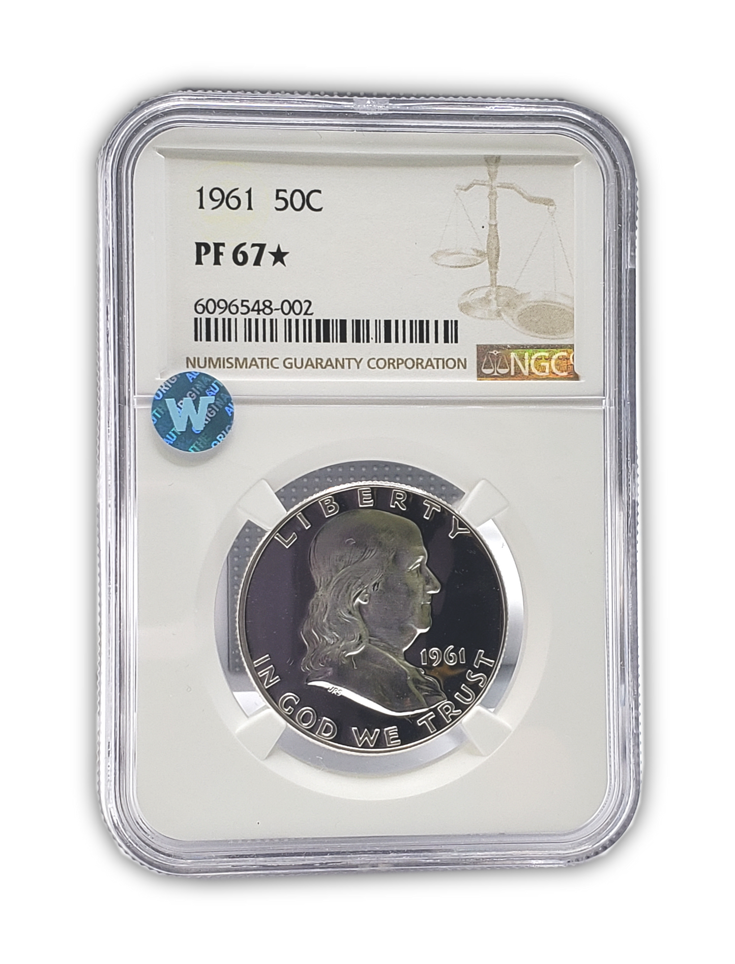 1961 Franklin Silver Half Dollar - NGC PF67 Star Sight White