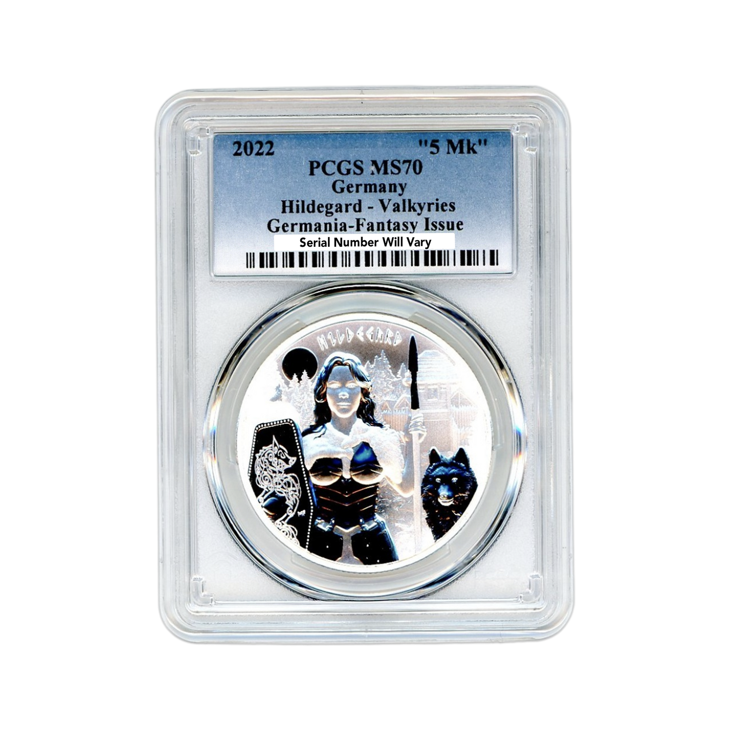 2022 5 Mark Hildegard - Valkyries Germania - PCGS MS70