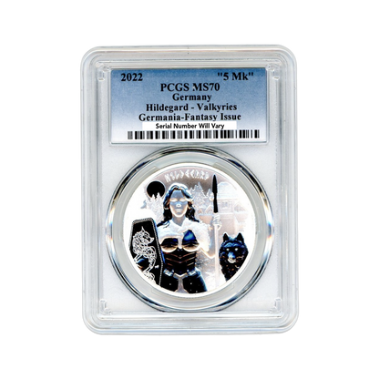 2022 5 Mark Hildegard - Valkyries Germania - PCGS MS70