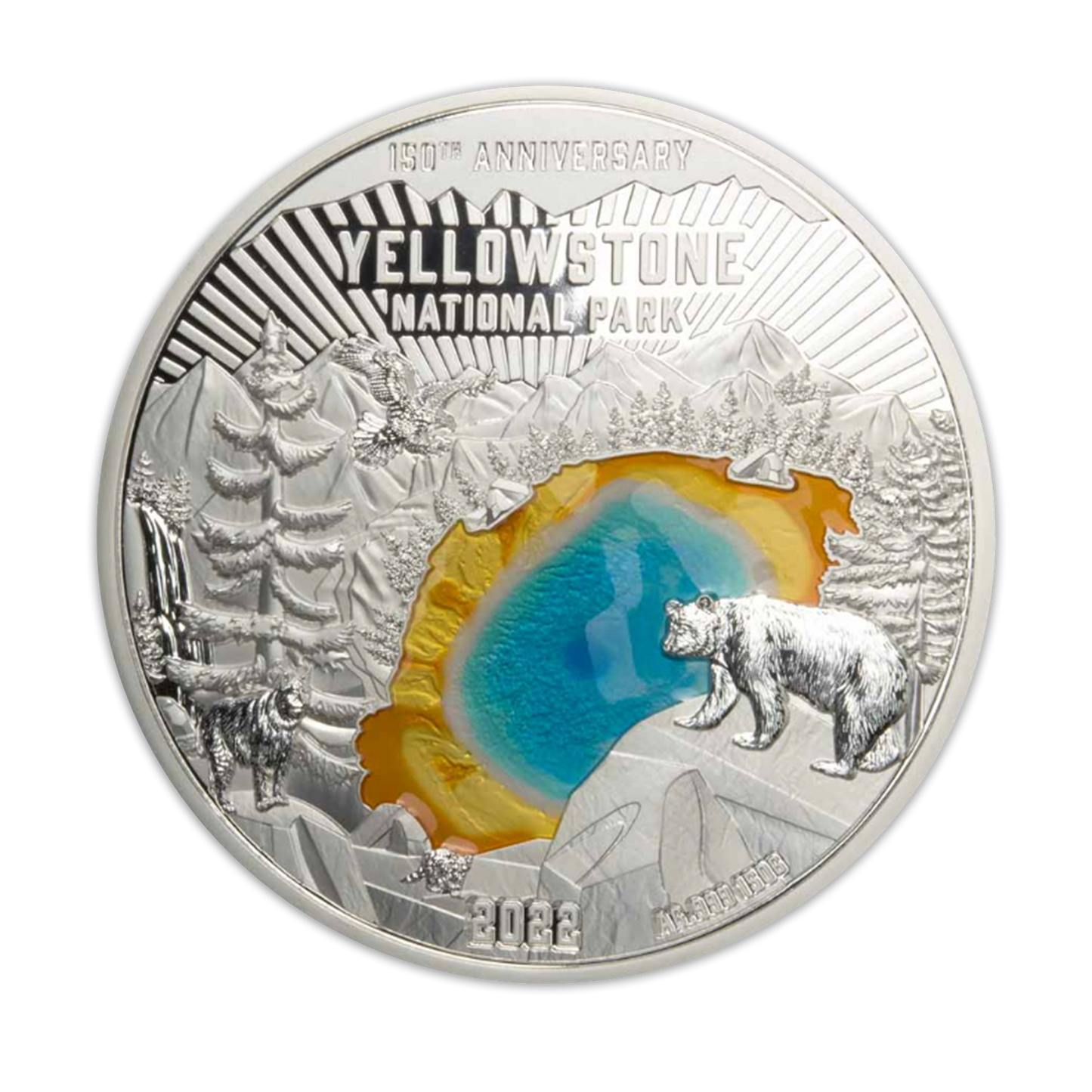 2022 150 gram Barbados Yellowstone National Park Silver