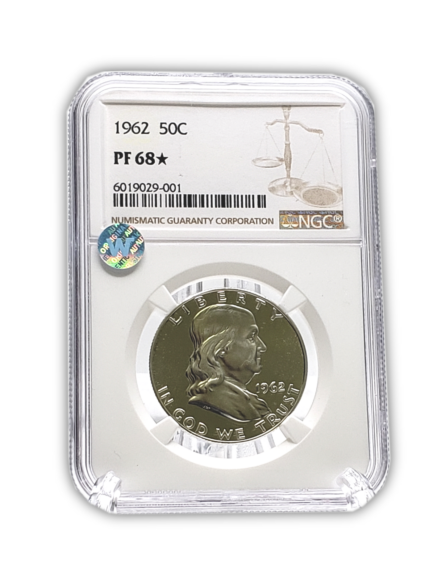 1962 Franklin Silver Half Dollar - NGC PF68 Star Sight White