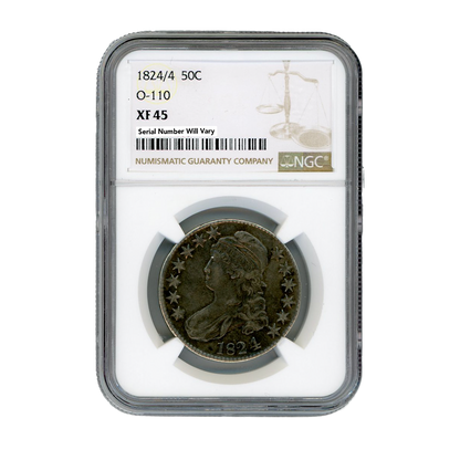 1824/4 Capped Bust Half Dollar O-110 - NGC XF45