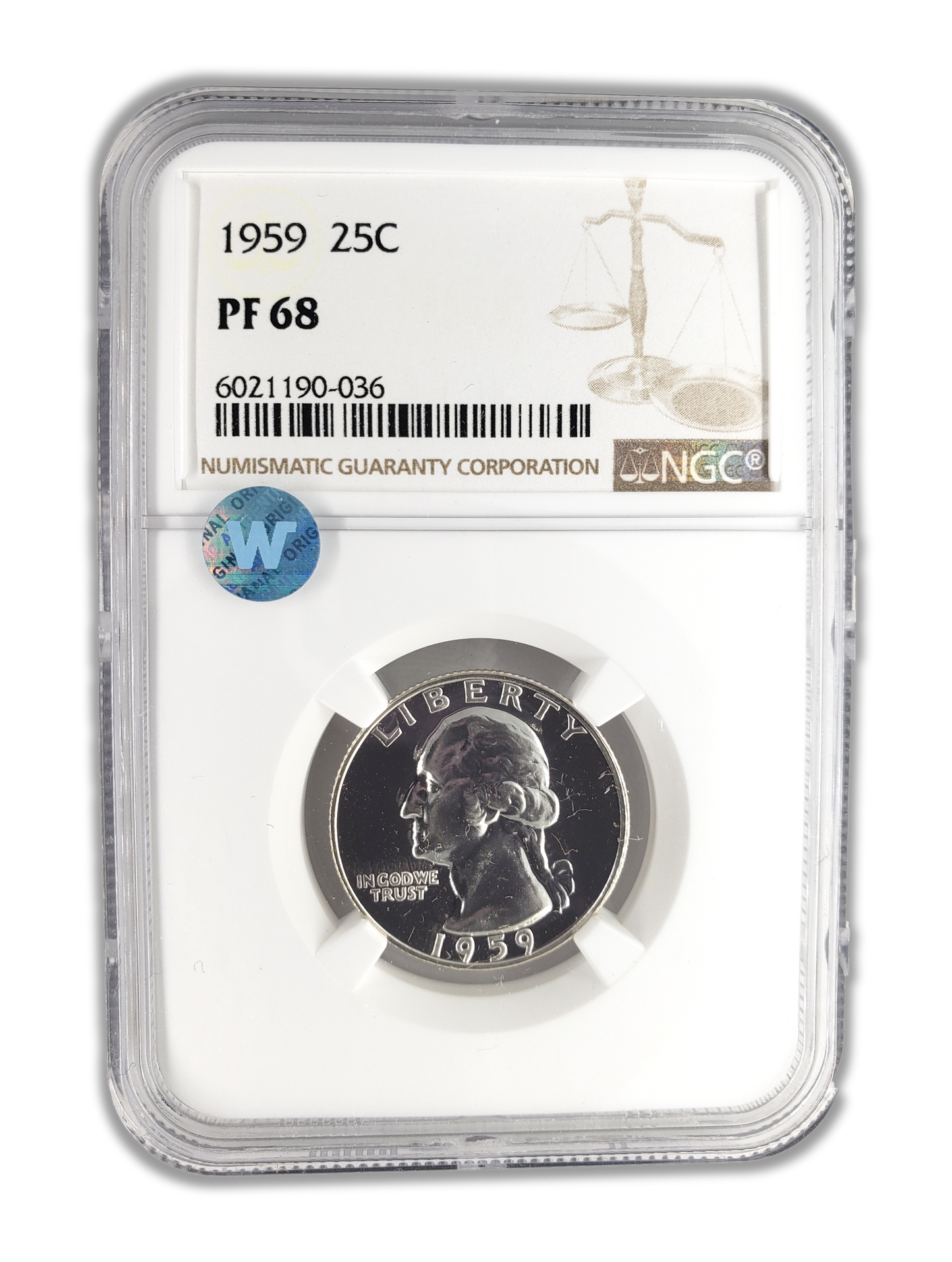 1959 Washington Quarter - NGC PF68 Sight White