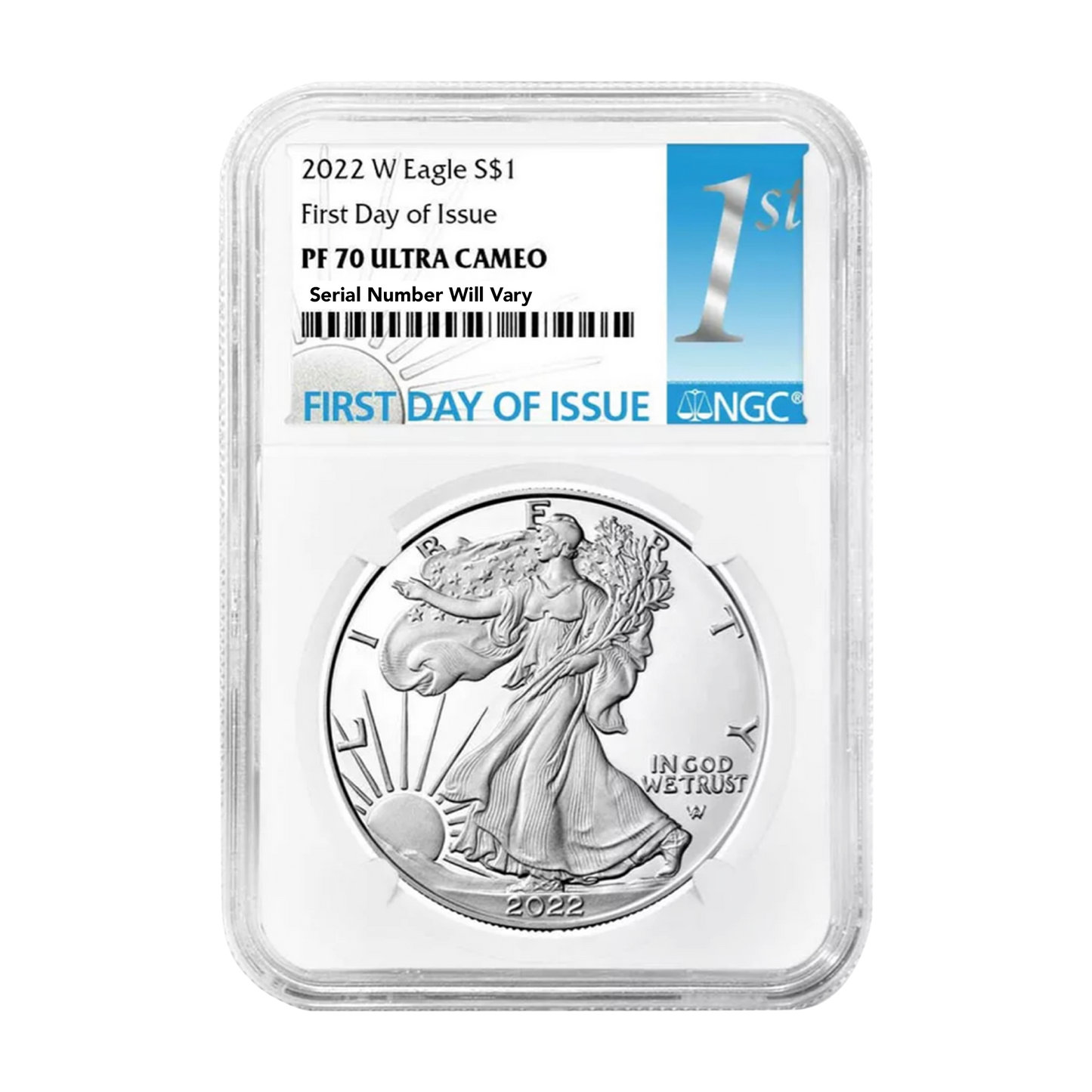 2022 W Silver Eagle - Proof - NGC PF70 FDOI First Day of Issue