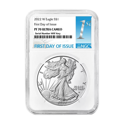 2022 W Silver Eagle - Proof - NGC PF70 FDOI First Day of Issue
