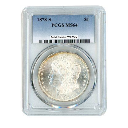 1878 S Morgan Silver Dollar Philadelphia - PCGS MS64