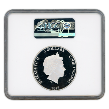 2017 $5 Silver Cooks Island - Dorothy - Ruby Slippers Colorized PF70 Ultra Cameo