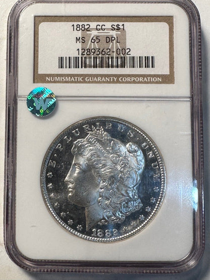 1882 CC Morgan Silver Dollar Carson City - NGC MS65 DPL Sight White