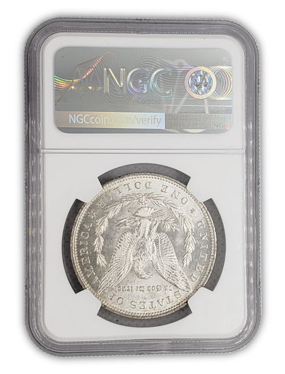 1892 Morgan Silver Dollar Philadelphia - NGC MS61 Sight White