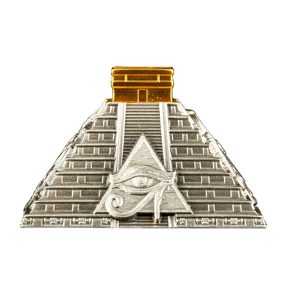2022 5 oz  Mayan Pyramid Silver