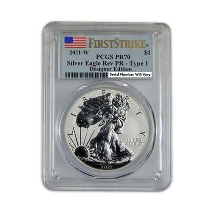 2021 Silver Eagle Designers 2 pc Set - PCGS Reverse Proof PR70 First Strike