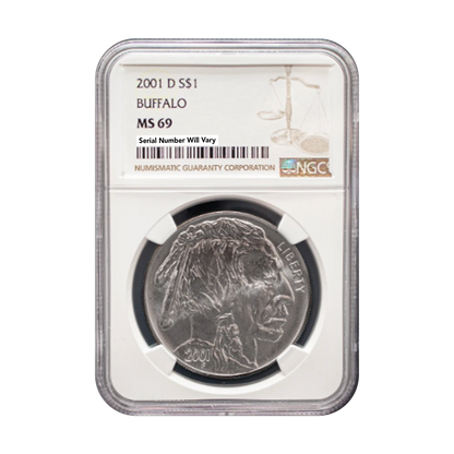 2001 Buffalo Silver Dollar Denver NGC MS69
