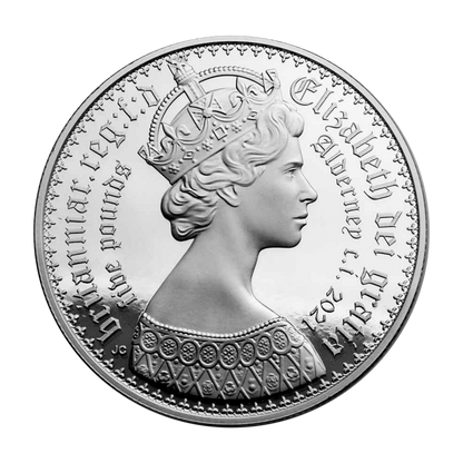 2021 $5 Alderney New Gothic Crown Matte Shields Proof Silver