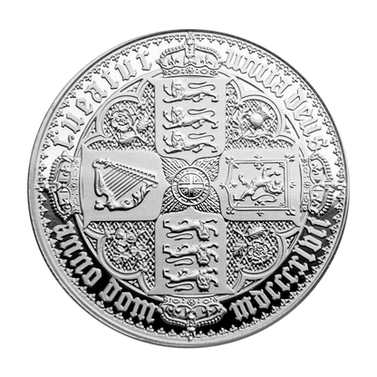 2021 $5 Alderney New Gothic Crown Matte Shields Proof Silver