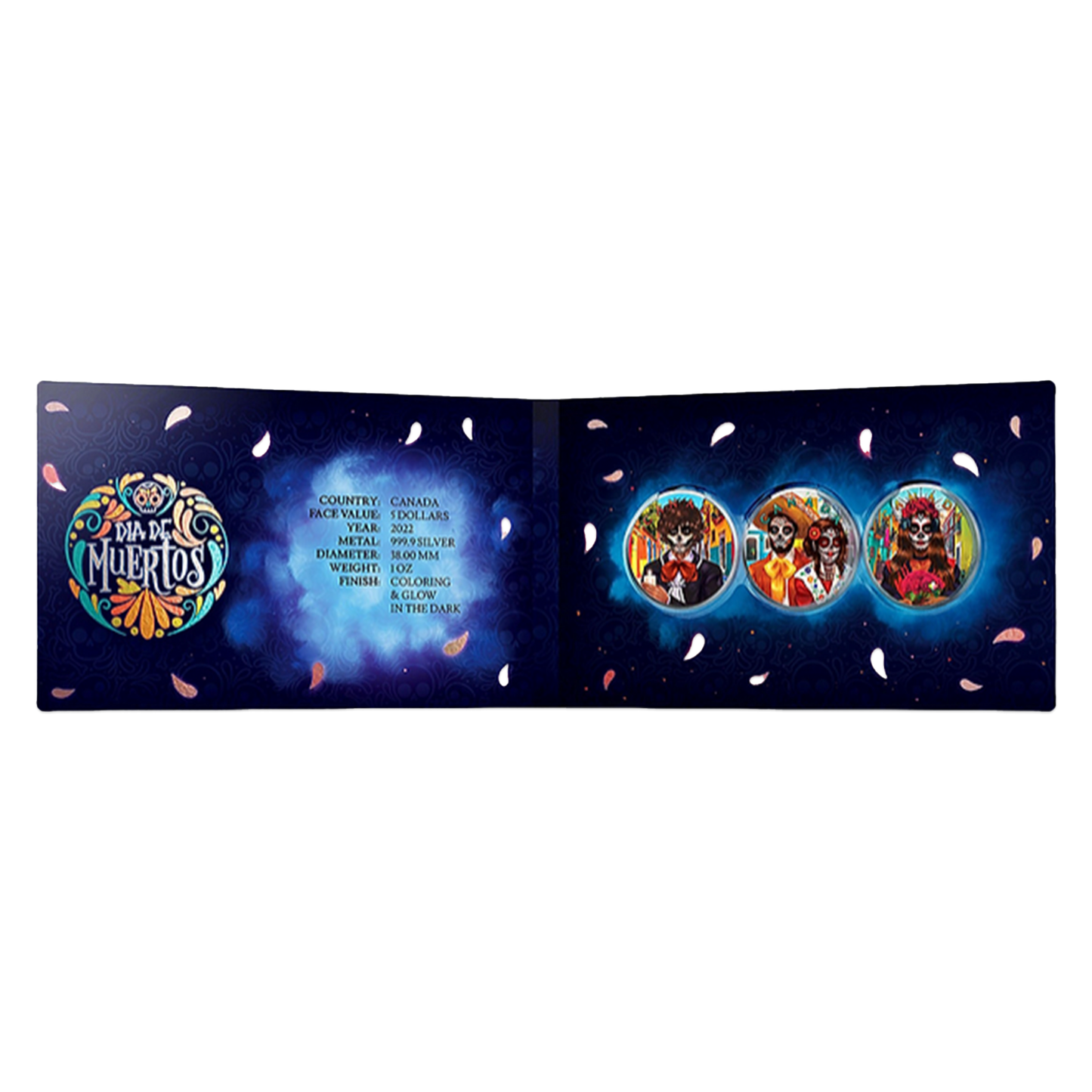 2022 Maple Leaf - Dia de Muertos - Day of the Dead - 3 Coin Set