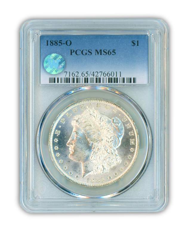 1885 Morgan Silver Dollar New Orleans - PCGS MS65 Sight White