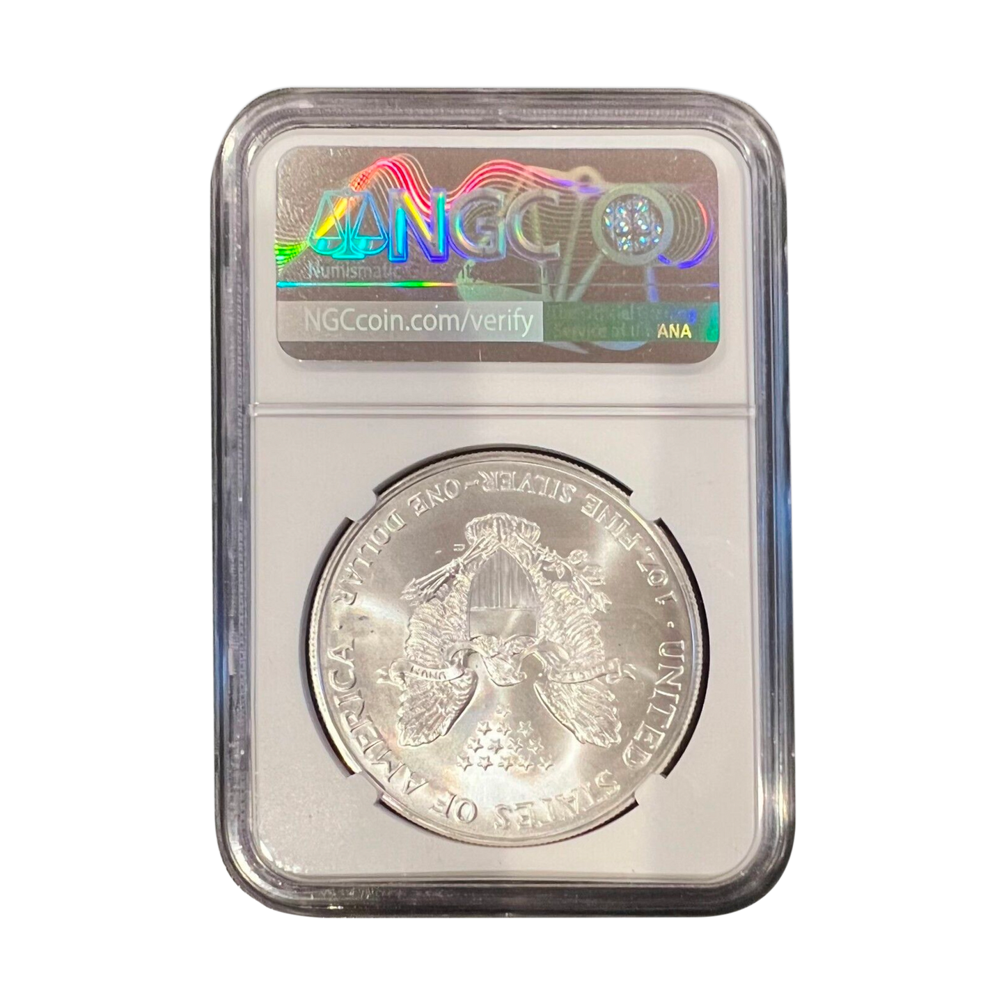 2002 Silver Eagle - Business Strike - NGC MS70 Mercanti Label
