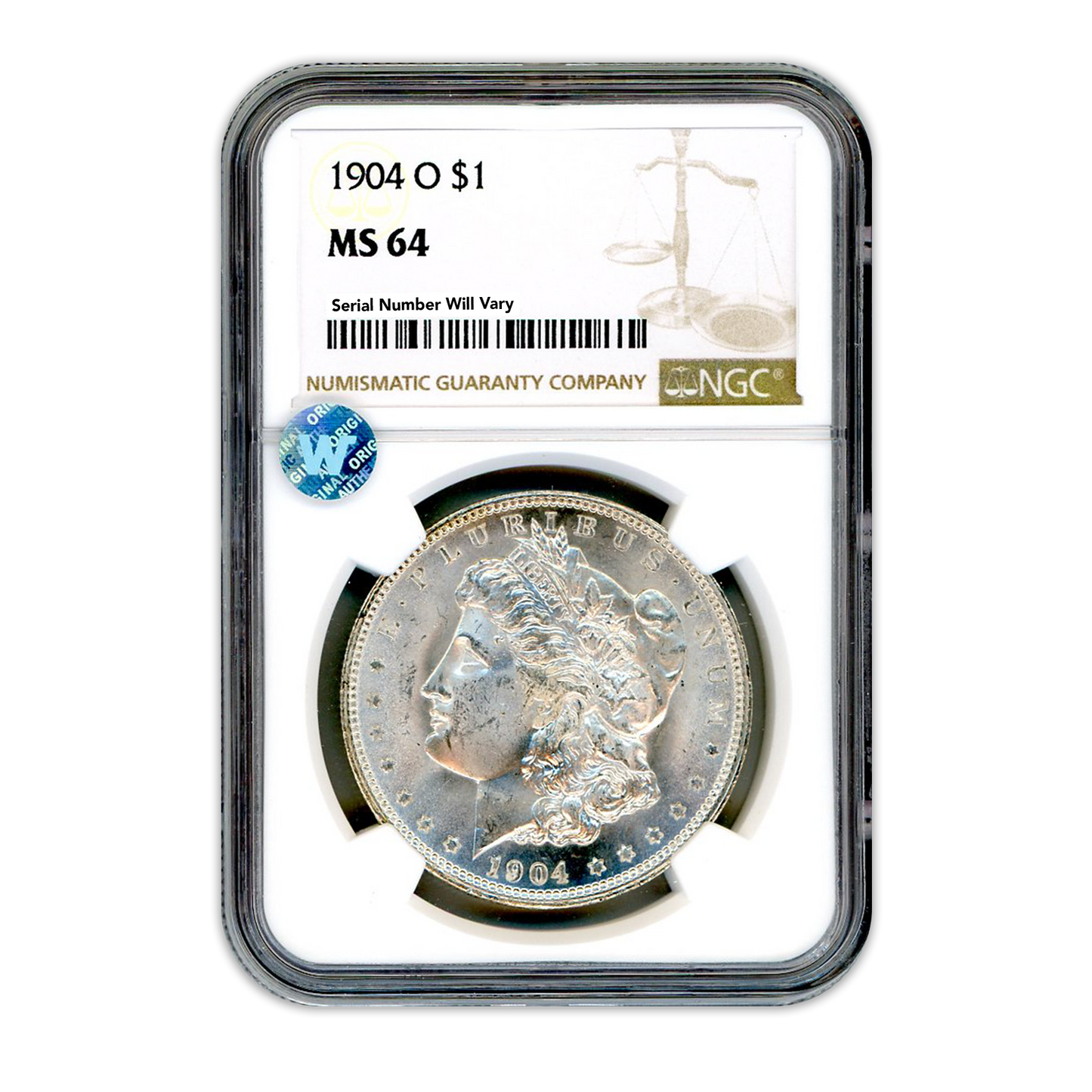 1904 Morgan Silver Dollar New Orleans - NGC MS64 Sight White