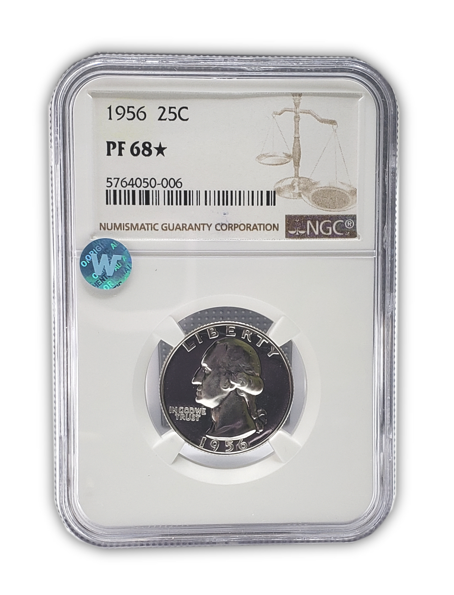1956 Washington Silver Quarter Philadelphia - NGC - PF68 Star Sight White
