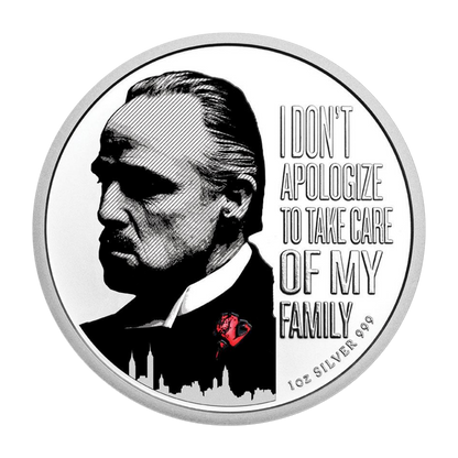 2022 1 oz Godfather 50th Anniversary Red Rose Silver