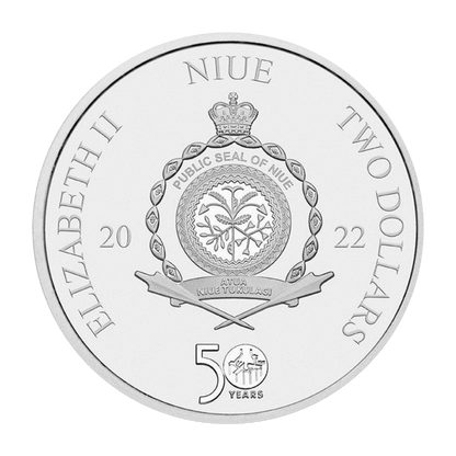 2022 1 oz Godfather 50th Anniversary Red Rose Silver