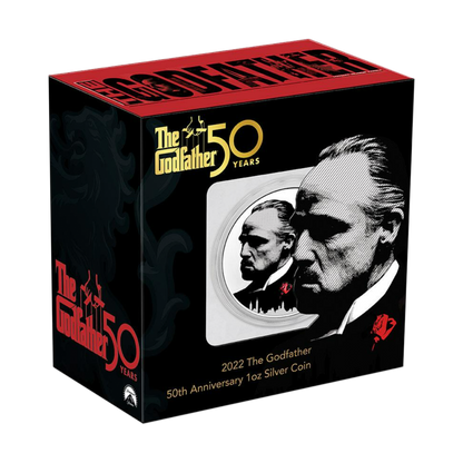 2022 1 oz Godfather 50th Anniversary Red Rose Silver