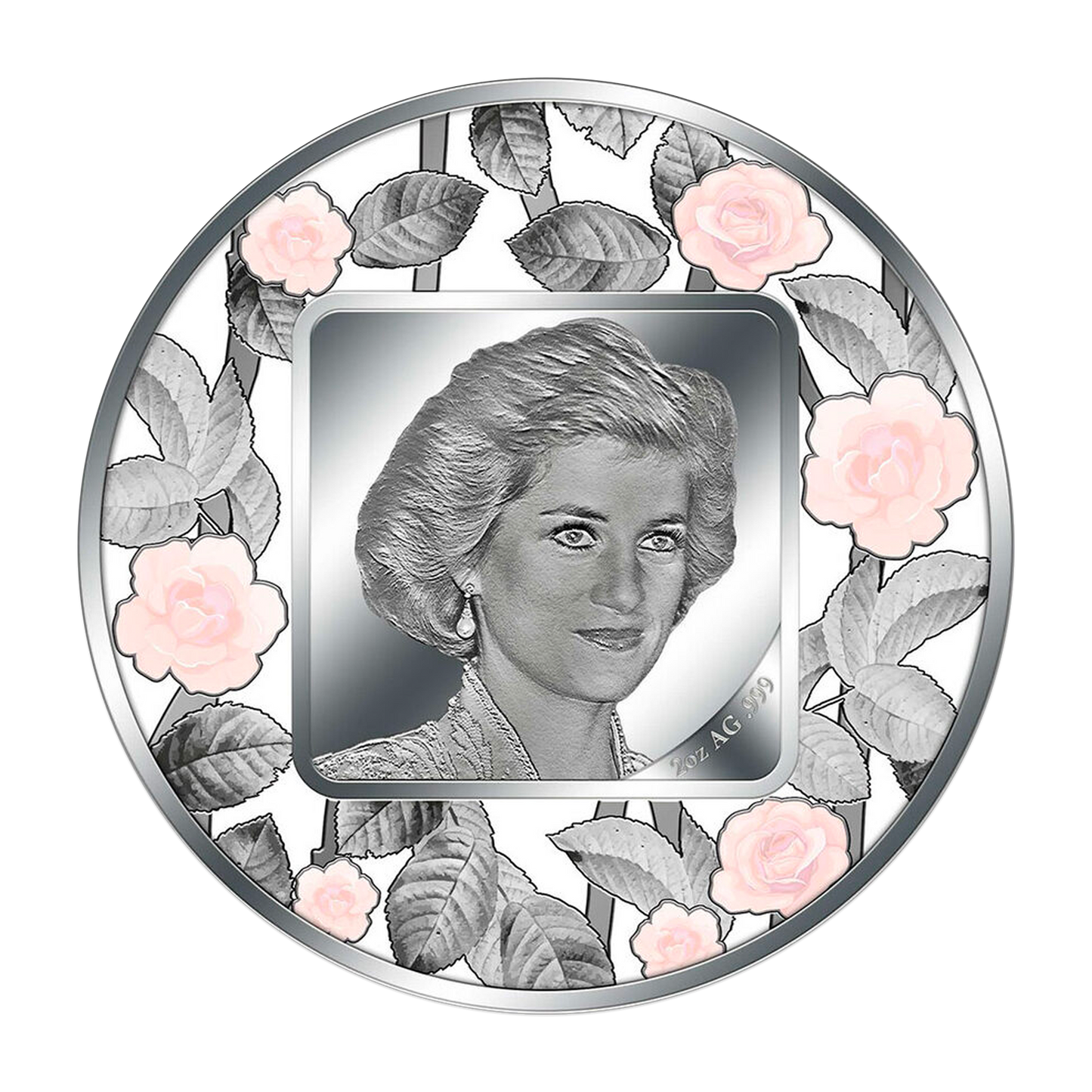 2022 2 oz Lady Diana Filigree Barbados Silver