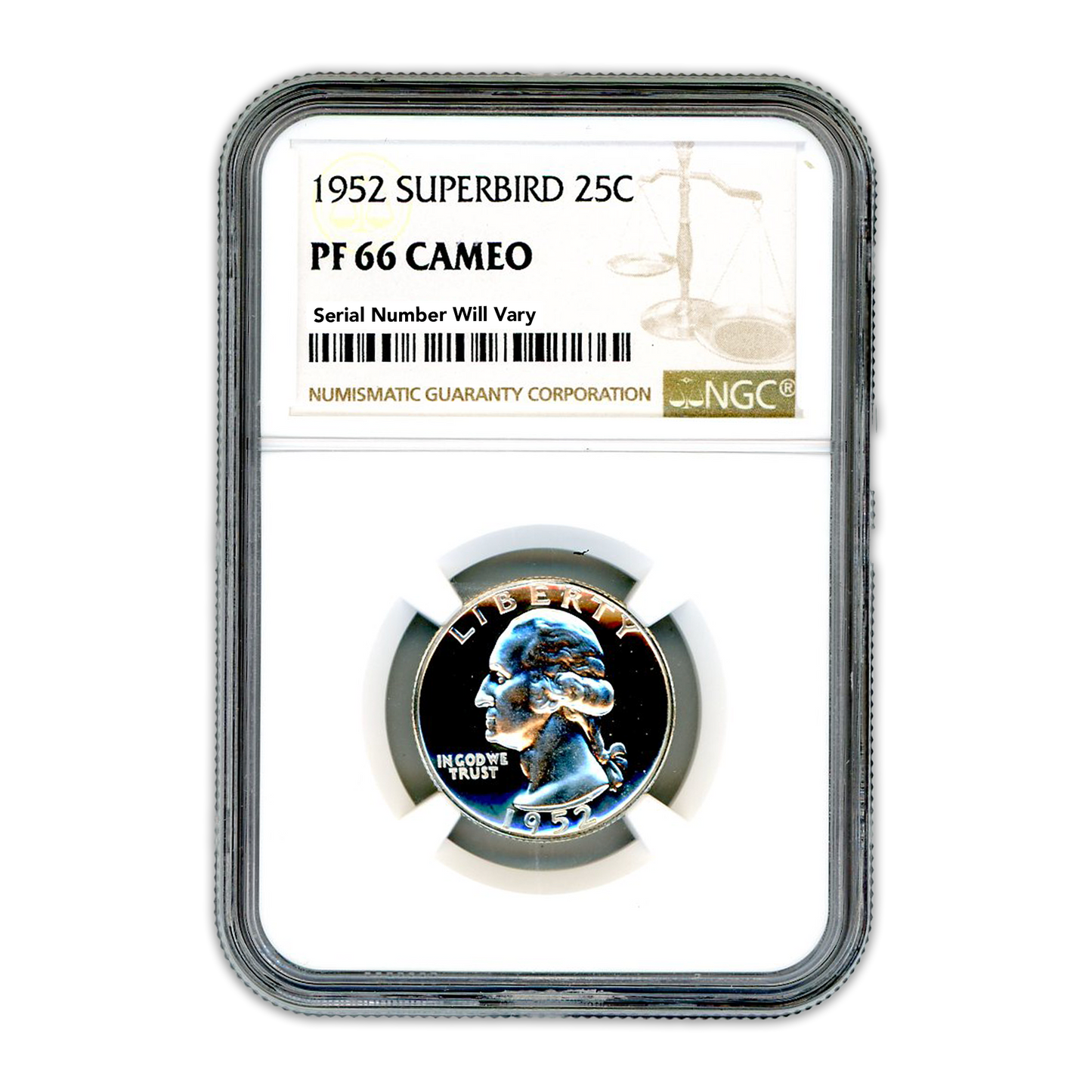 1952 Washington Silver Quarter - Superbird - NGC PF66 Cameo
