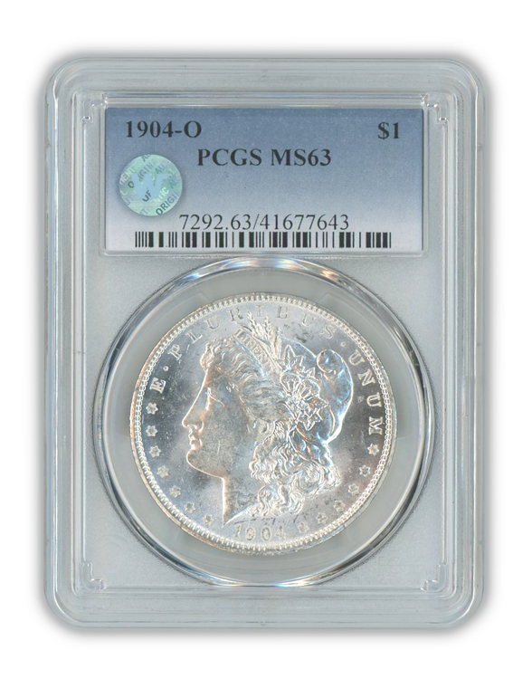 1904 Morgan Silver Dollar New Orleans- PCGS MS63 Sight White