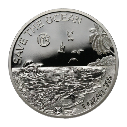 2021 1 oz  Vanatu Save the Ocean Silver