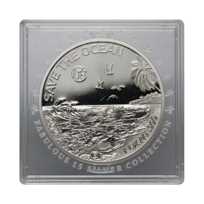 2021 1 oz  Vanatu Save the Ocean Silver