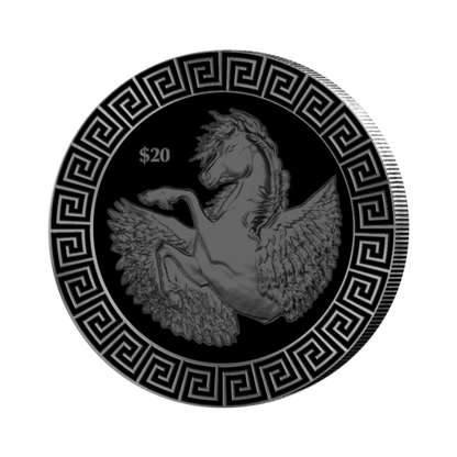 2022 BVI Pegasus - Pearl Black - 2 oz Silver Coin