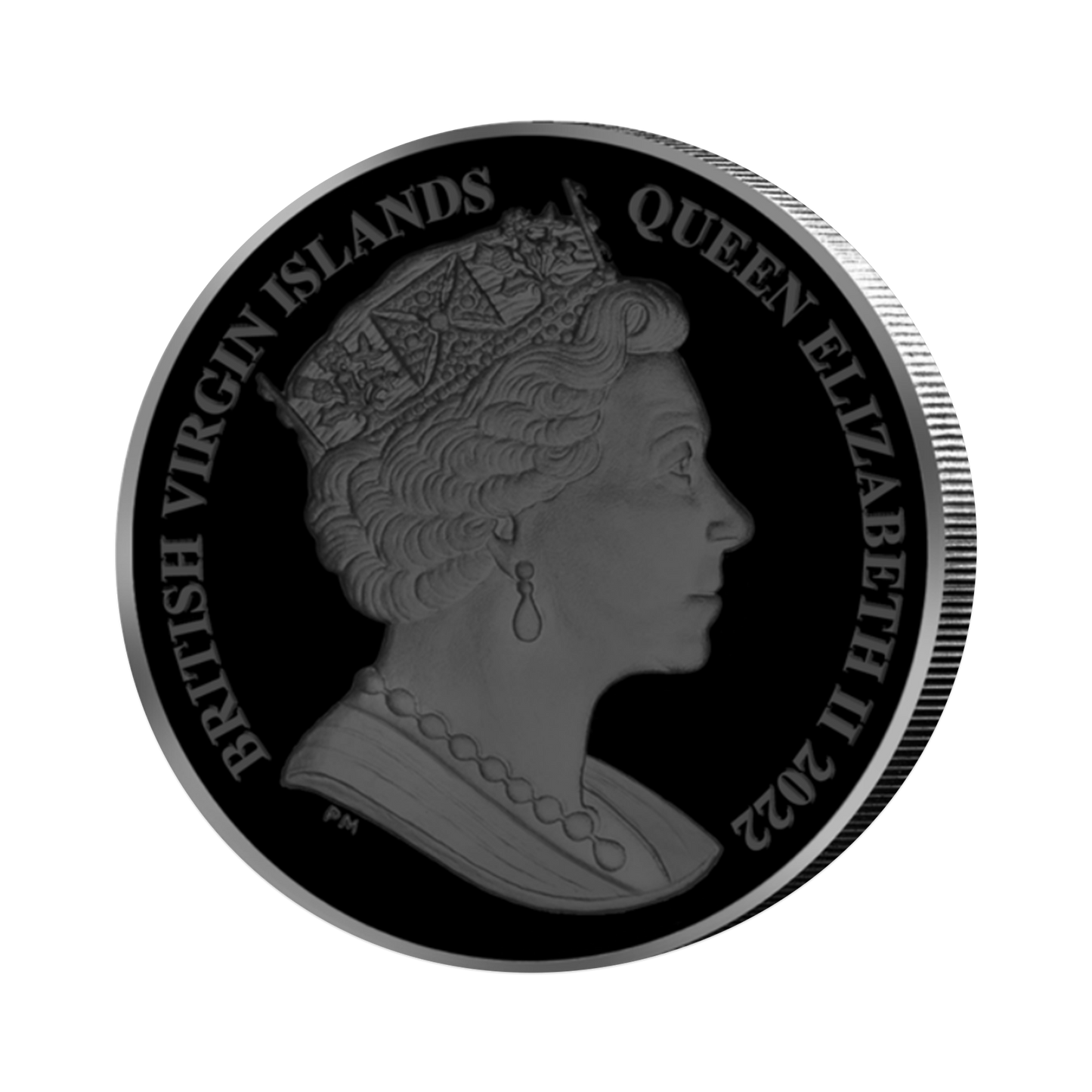 2022 BVI Pegasus - Pearl Black - 2 oz Silver Coin