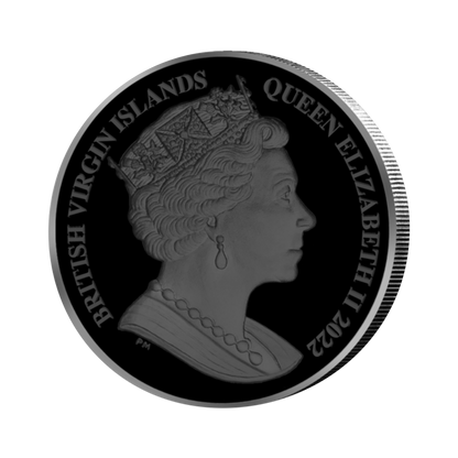 2022 BVI Pegasus - Pearl Black - 2 oz Silver Coin