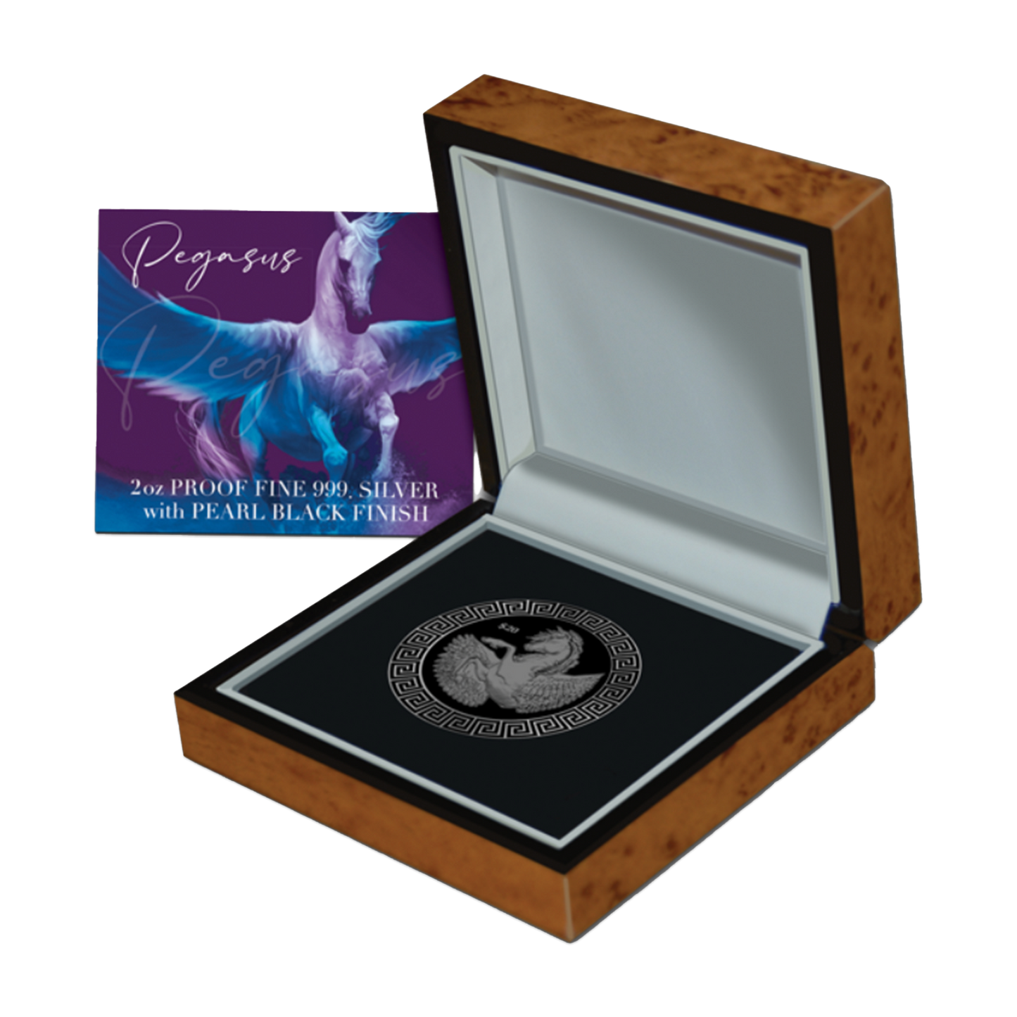 2022 BVI Pegasus - Pearl Black - 2 oz Silver Coin