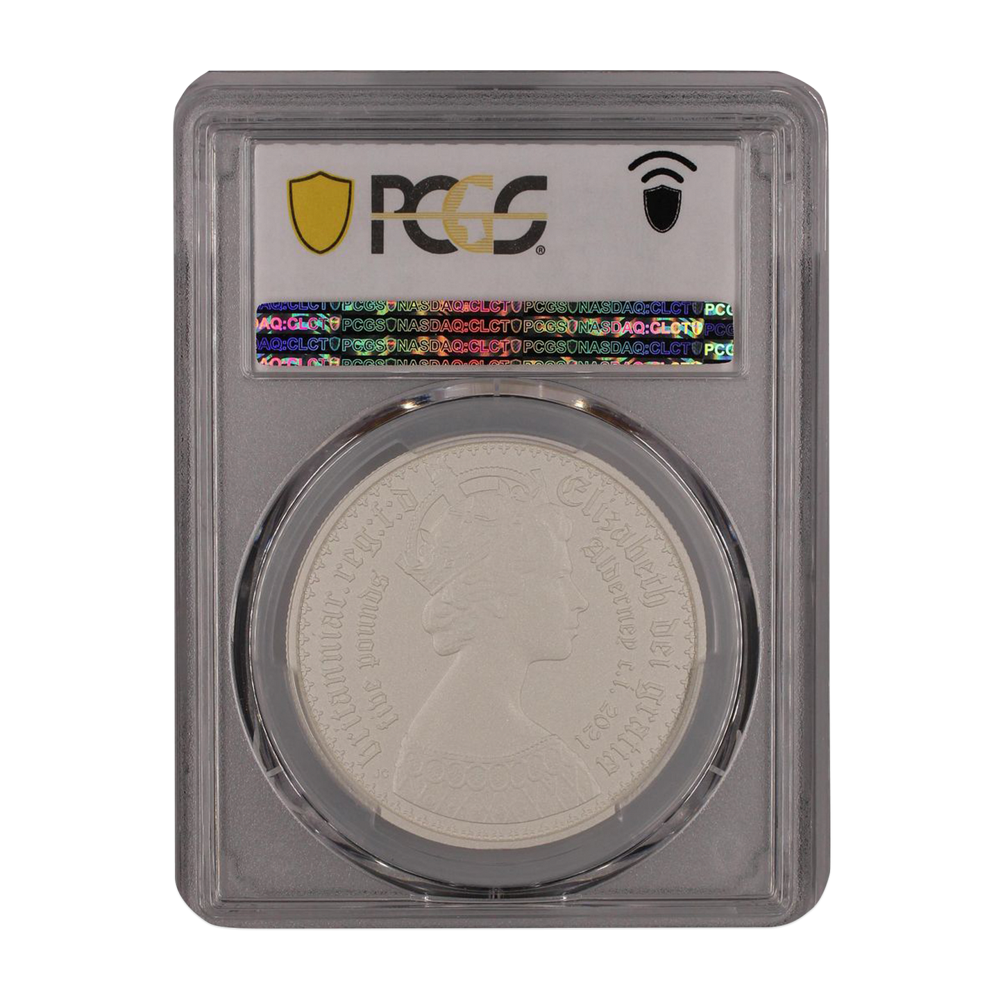 2021 $5 Alderney New Gothic Crown Matte Shields Proof Silver PCGS PR70