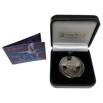 2022 BVI Pegasus - Pearl Black - 1 oz Silver Coin