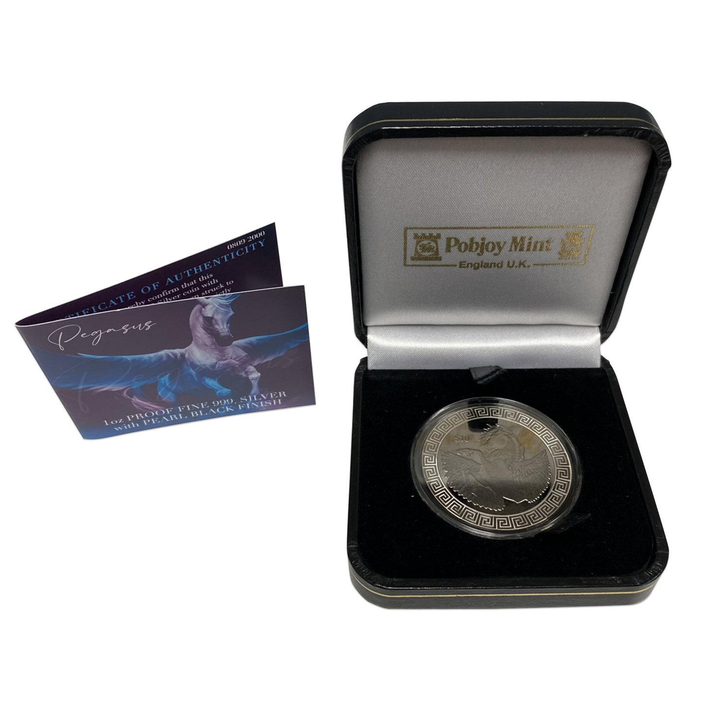 2022 BVI Pegasus - Pearl Black - 1 oz Silver Coin