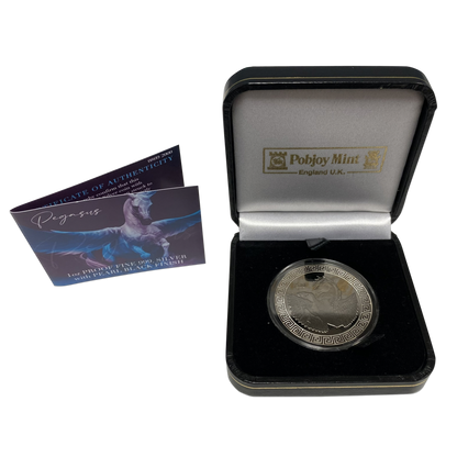 2022 BVI Pegasus - Pearl Black - 1 oz Silver Coin
