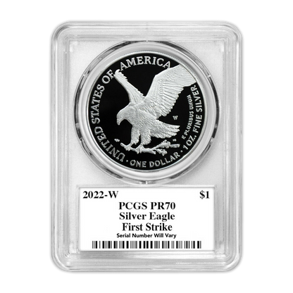 2022 Silver Eagle Type 2 - West Point Proof - First Strike - Emily Damstra Signature Label  PCGS PF70