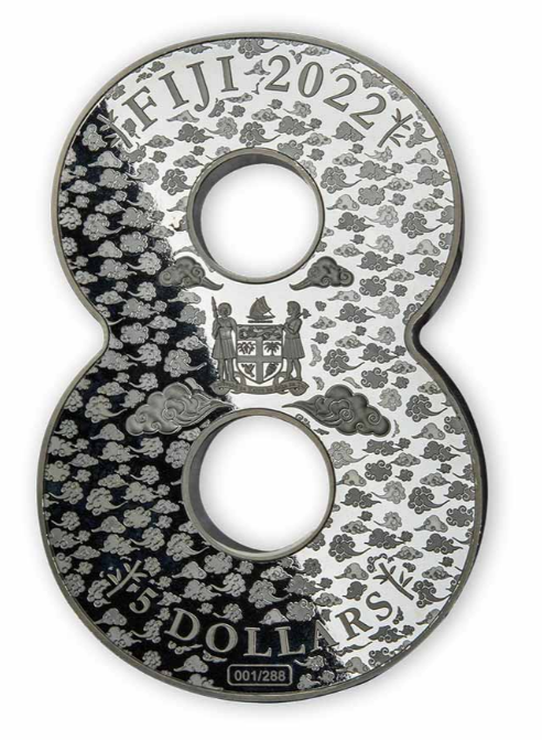 2022 Fiji 40th Panda Anniversary Lucky8 Silver Proof like