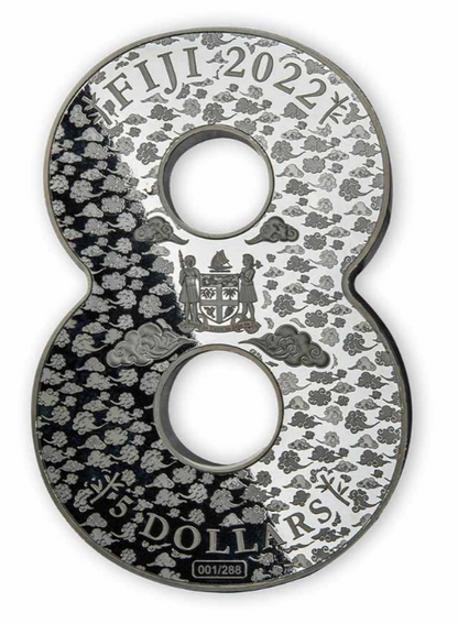 2022 Fiji 40th Panda Anniversary Lucky8 Silver Proof like