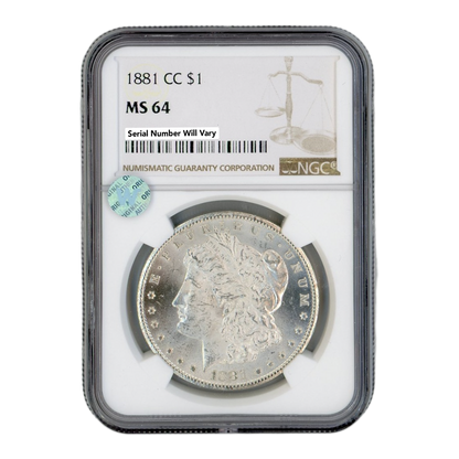 1881 Morgan Silver Dollar Carson City - NGC MS64 Sight White