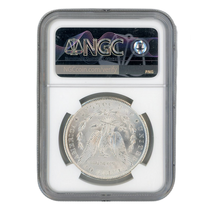 1884 Morgan Silver Dollar Carson City - NGC MS64+ Sight White