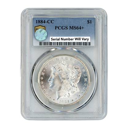 1884 Morgan Silver Dollar Carson City - PCGS MS64+ Sight White